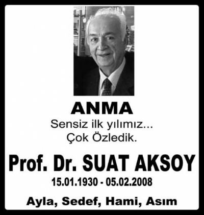 Prof. Dr. Suat Aksoy