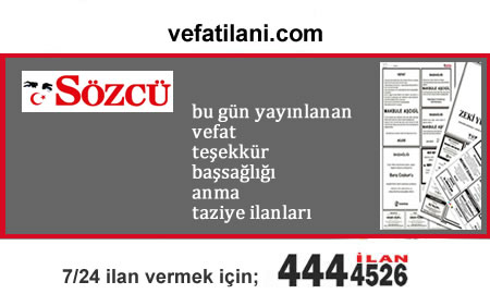 Sözcü Vefat İlanları