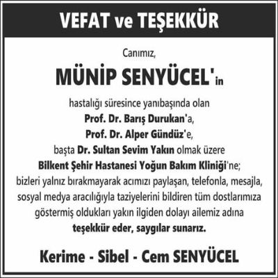 Teşekkür İlanı Verme